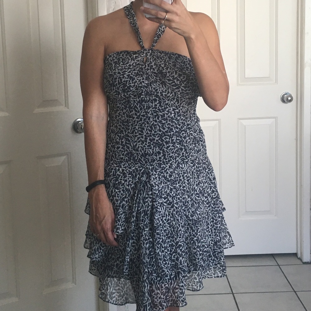 Ann Taylor silk ruffle dress